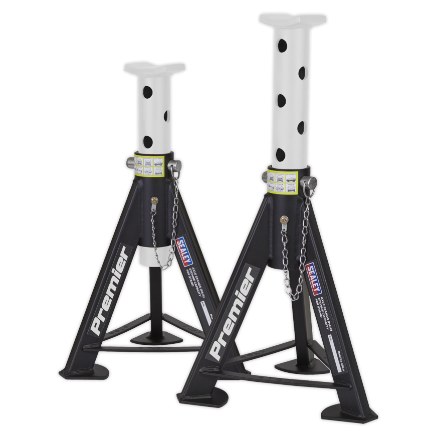 Axle Stands (Pair) 6 Tonne Capacity per Stand - White