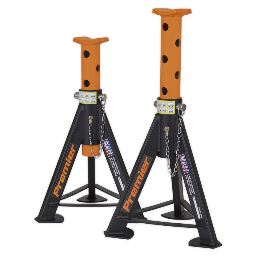 Axle Stands (Pair) 6 Tonne Capacity per Stand - Orange