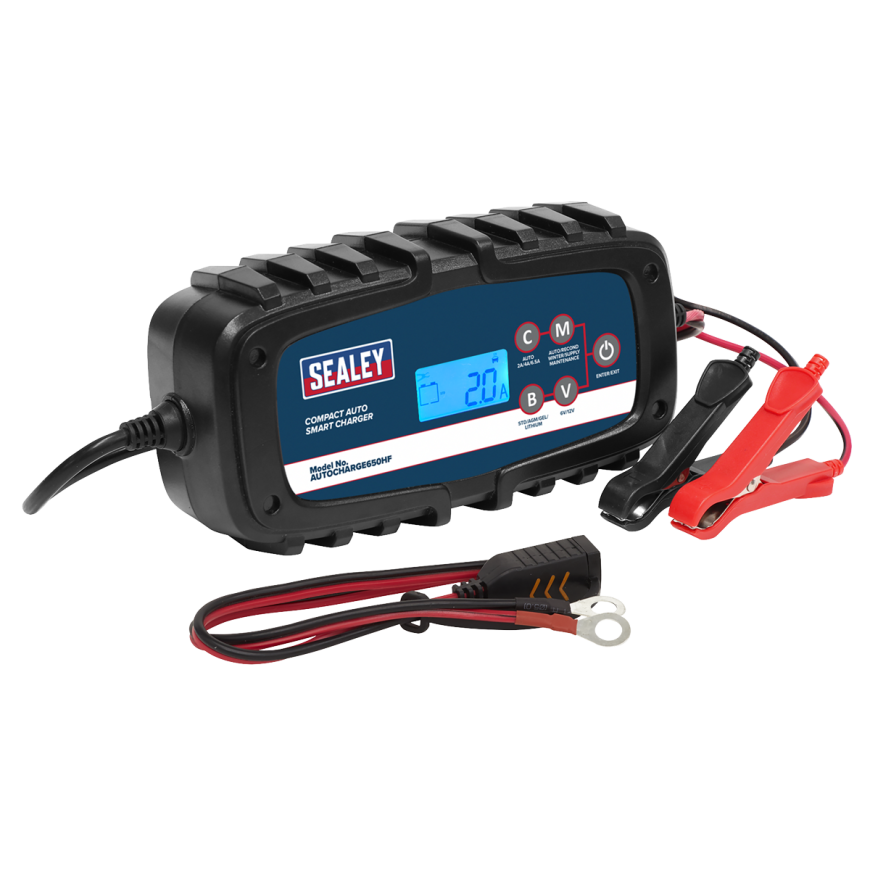 6.5A 9-Cycle 6/12V Compact Smart Charger & Maintainer