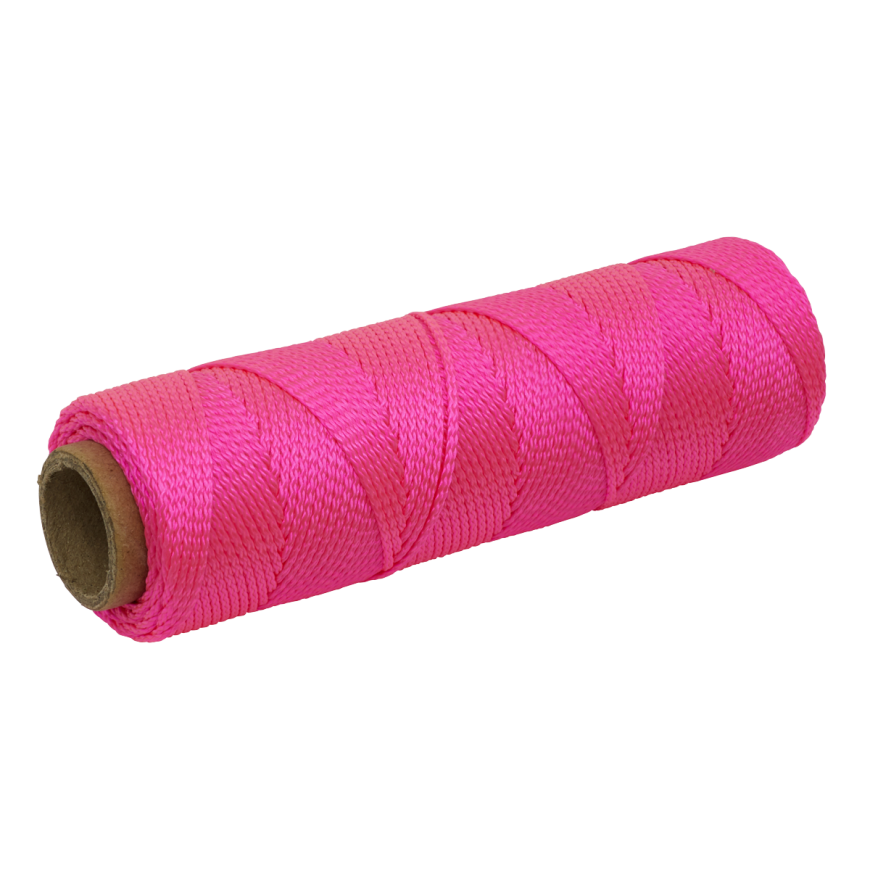 76m Braided Pink Nylon Brick Line