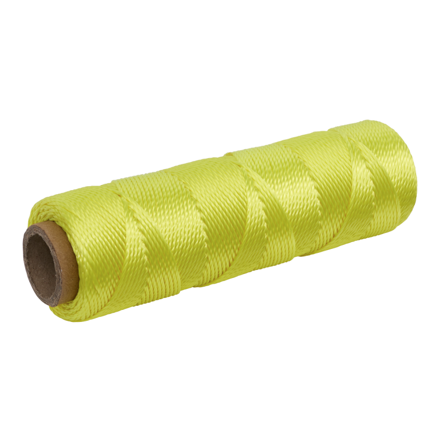 76m Braided Yellow Nylon Brick Line