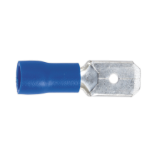 6.3mm Blue Push-On Male Terminal - Pack of 100