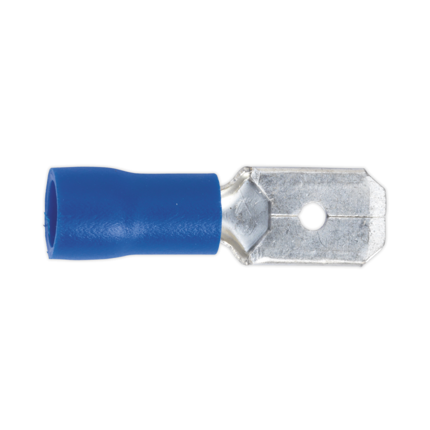 6.3mm Blue Push-On Male Terminal - Pack of 100