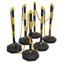 25m Black/Yellow Post & Chain Kit