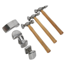 7pc Drop-Forged Panel Beating Set with Hickory Shafts