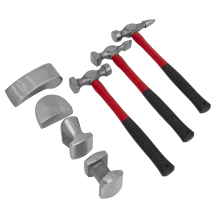 7pc Drop-Forged Panel Beating Set with Fibreglass Shafts