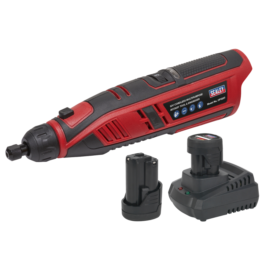 12V SV12 Series Cordless Multipurpose Rotary Tool & Engraver Kit - 2 Batteries