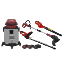 4 x 20V SV20 Series Cordless Garden Power Tool Combo Kit - 2 Batteries