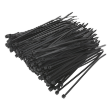 100 x 2.5mm Cable Tie Black - Pack of 200