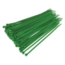 200 x 4.4mm Green Cable Tie - Pack of 100