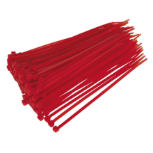 200 x 4.4mm Red Cable Tie - Pack of 100