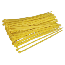 200 x 4.4mm Yellow Cable Tie - Pack of 100