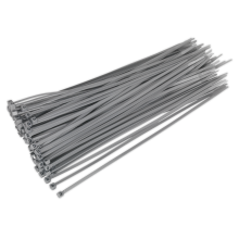 300 x 4.4mm Silver Cable Tie - Pack of 100