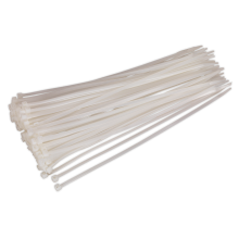 300 x 4.8mm White Cable Tie - Pack of 100
