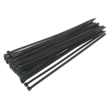 350 x 7.6mm Black Cable Tie - Pack of 50