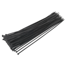 380 x 4.8mm Black Cable Tie - Pack of 100