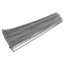 380 x 4.4mm Silver Cable Tie - Pack of 100