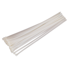 450 x 7.6mm White Cable Tie - Pack of 50