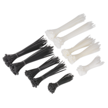 Cable Tie Assortment Black/White - Pack of 600