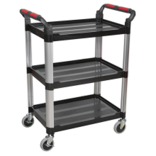 3-Level Composite Workshop Trolley - 3 Wall