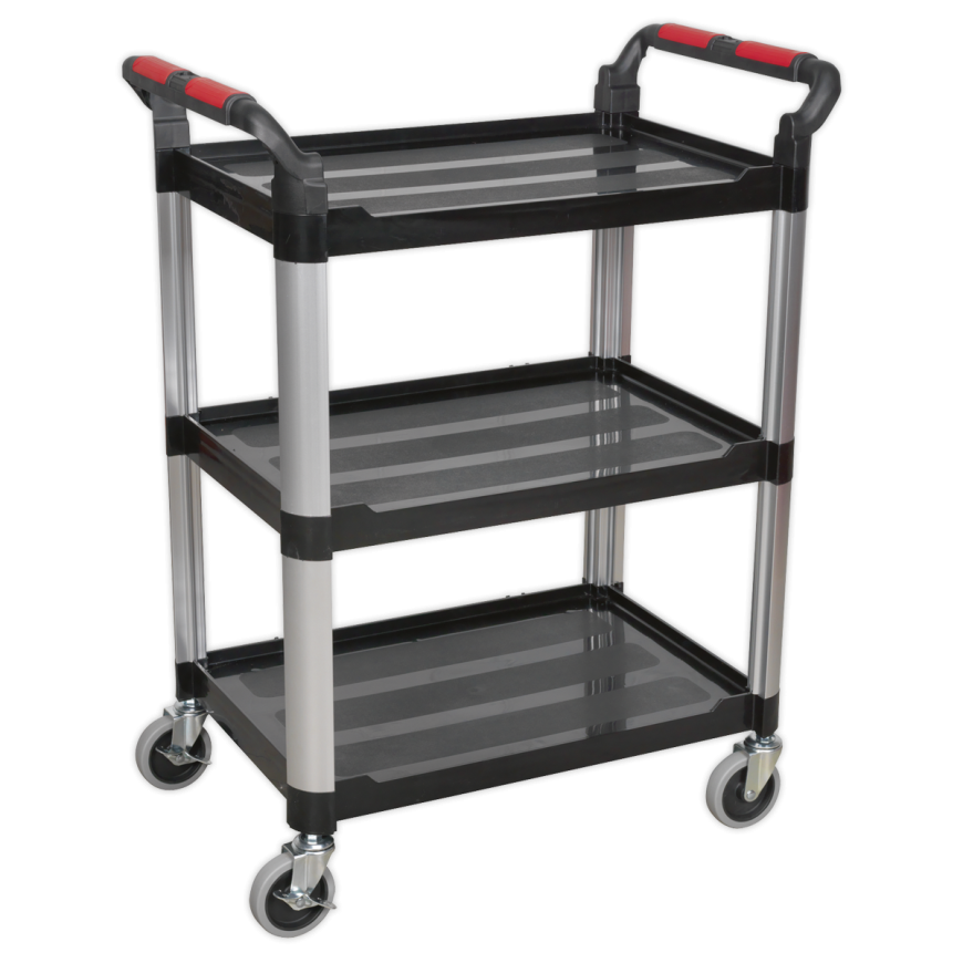 3-Level Composite Workshop Trolley - 3 Wall