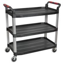 3-Level Composite Workshop Trolley - 3 Wall