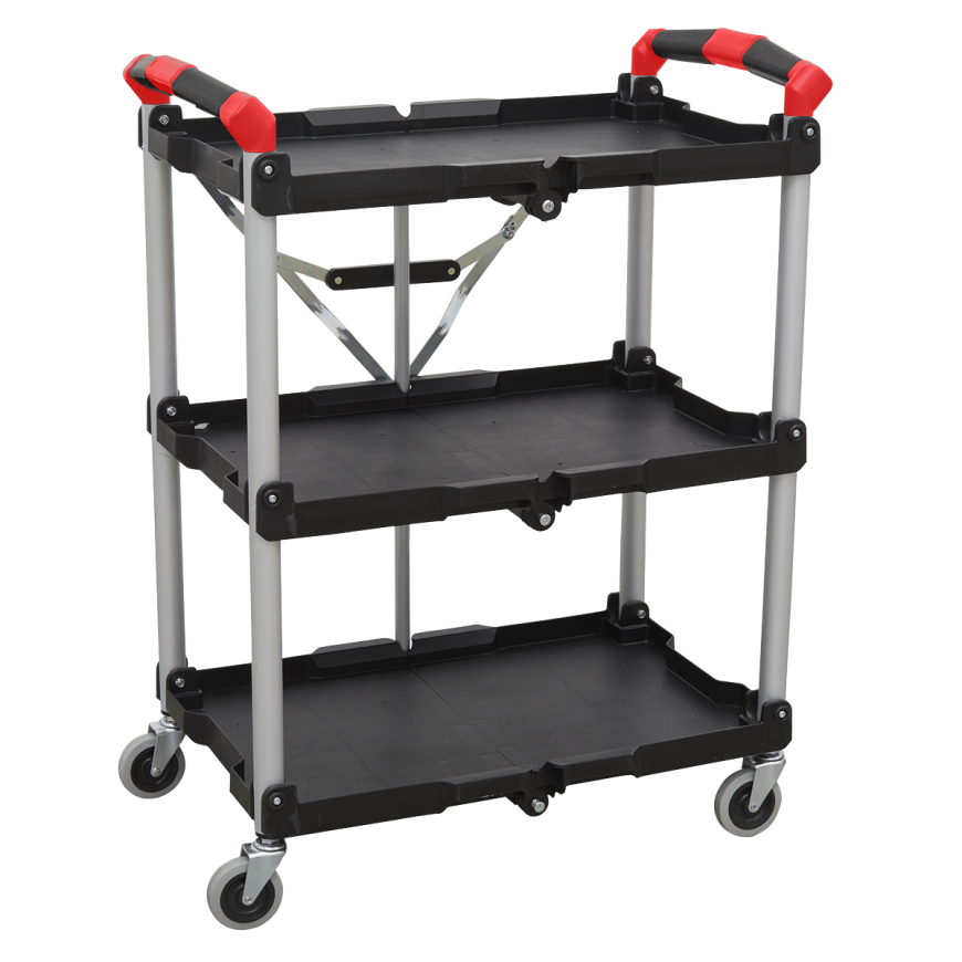 3-Level Folding Workshop Trolley