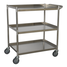 3-Level Stainless Steel Workshop Trolley