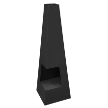 Dellonda Chiminea for Outdoor Use - Black Steel