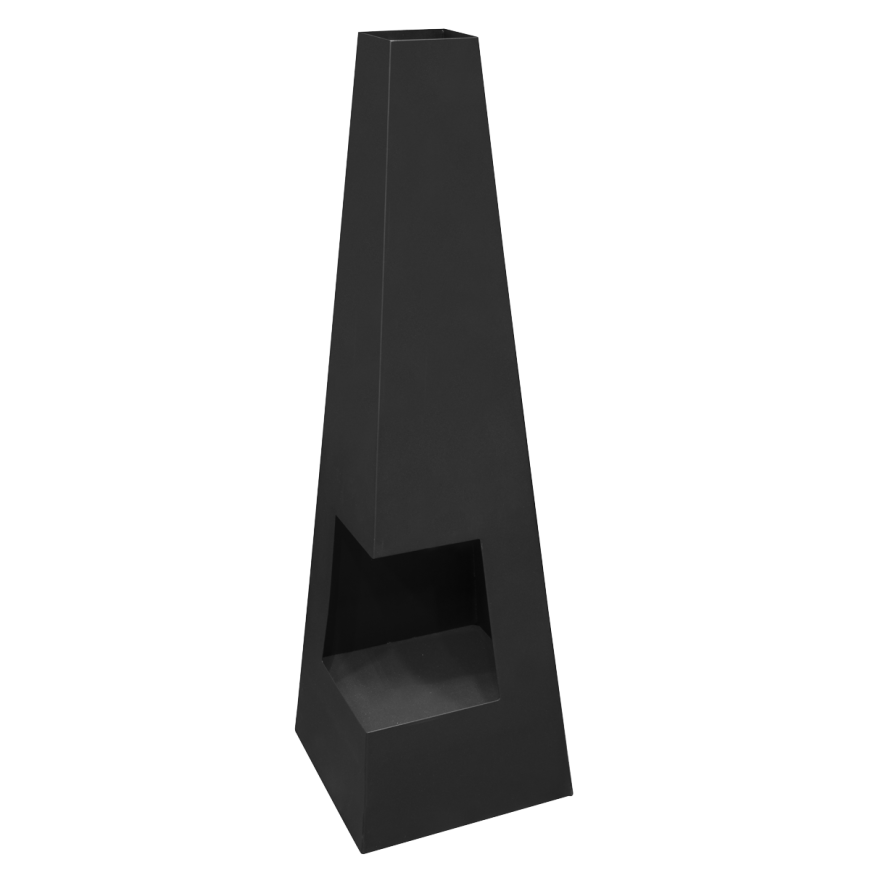 Dellonda Chiminea for Outdoor Use - Black Steel