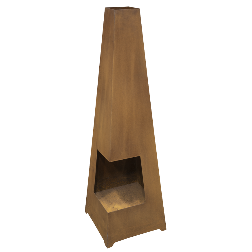 Dellonda Chiminea for Outdoor Use - Corten Steel