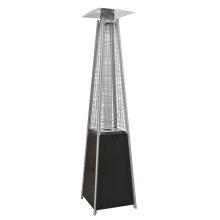Dellonda 13kW Pyramid Gas Outdoor Patio Heater - Black/Stainless Steel