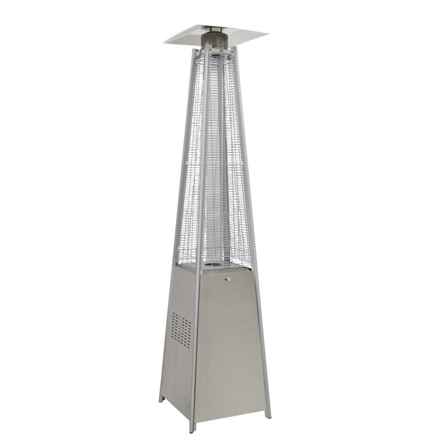 Dellonda 13kW Pyramid Gas Patio Heater - Stainless Steel