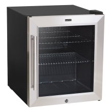 Baridi 50L Stainless Steel Tabletop Drinks Fridge/Cooler with Glass Door