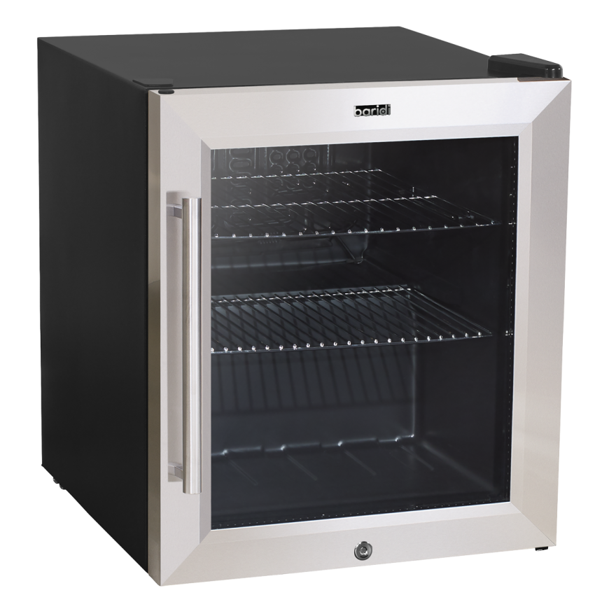 Baridi 50L Stainless Steel Tabletop Drinks Fridge/Cooler with Glass Door