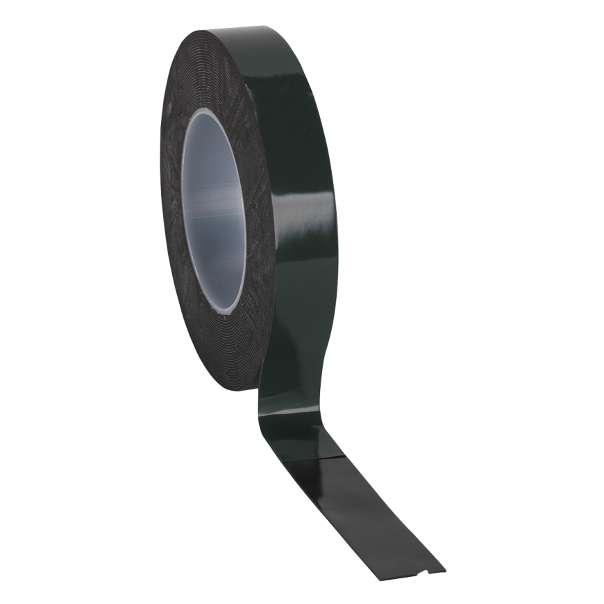 25mm x 10m Double-Sided Adhesive Foam Tape - Green Backing