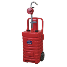 55L Portable Dispensing Tank with Oil Rotary Pump - Red