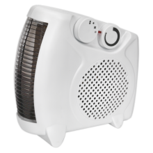 2000W Fan Heater - 2 Heat Settings & Thermostat