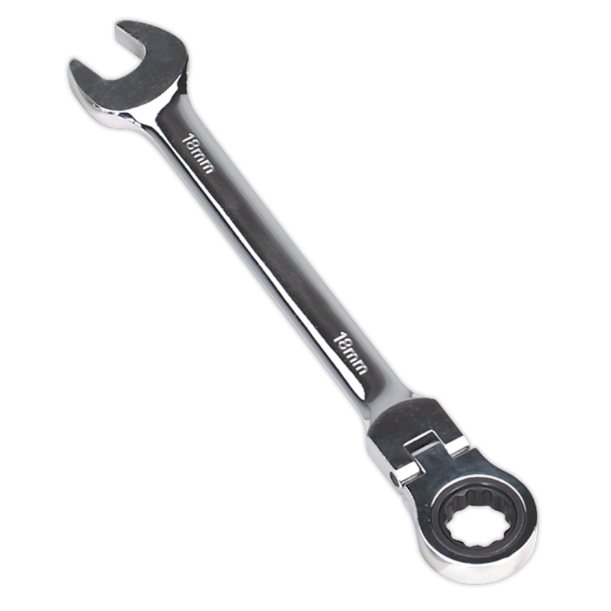 18mm Flexi-Head Ratchet Combination Spanner