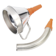 Ø160mm Metal Funnel with Flexible Spout & Filter