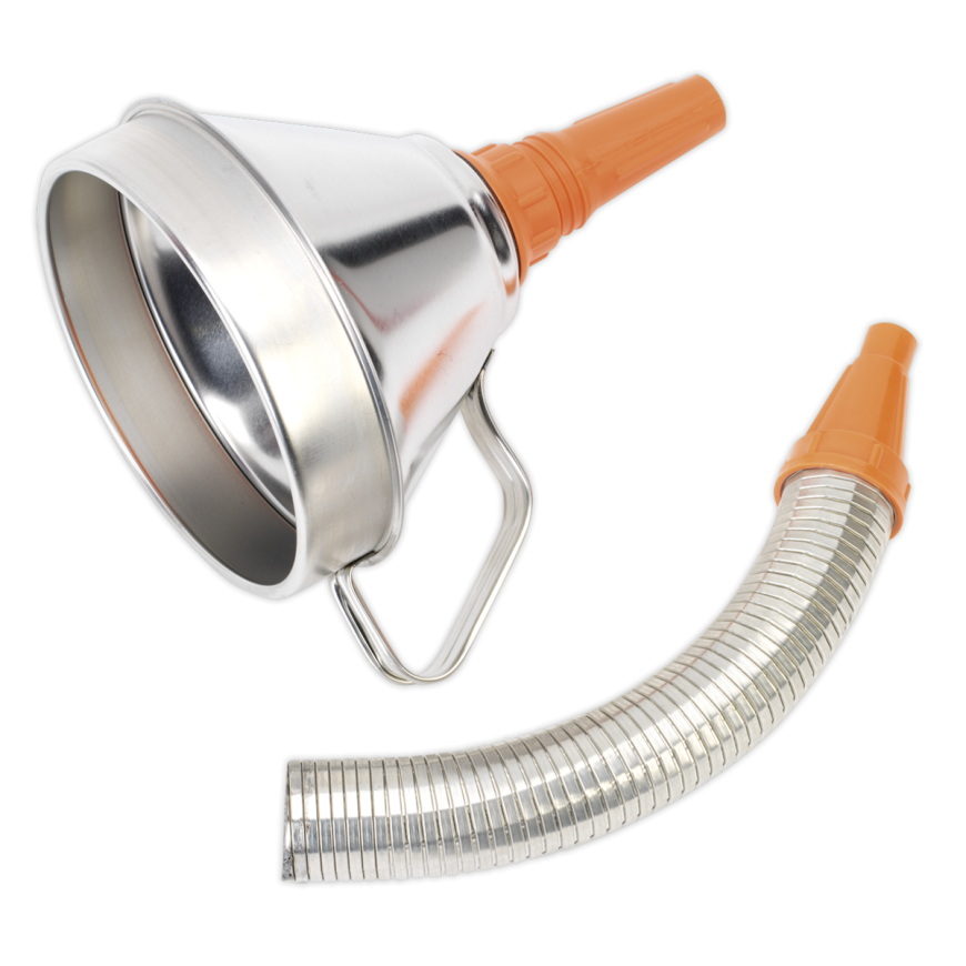 Ø160mm Metal Funnel with Flexible Spout & Filter