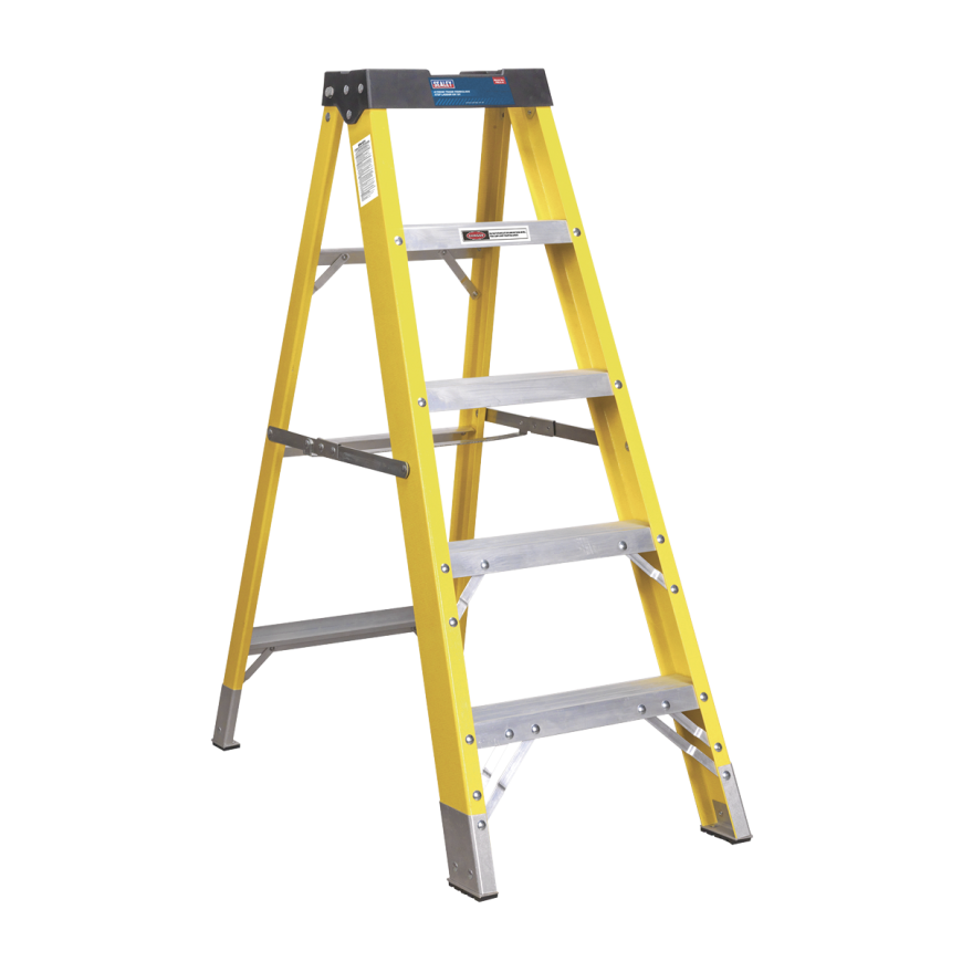 4-Tread Trade Fibreglass Step Ladder EN 131