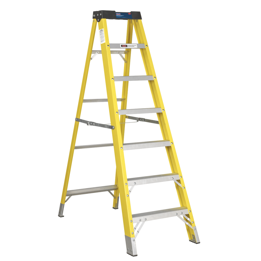 6-Tread Trade Fibreglass Step Ladder EN 131