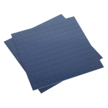 457.2 x 457.2mm Vinyl Floor Tile with Peel & Stick Backing - Blue Coin Finish - Pack of 16