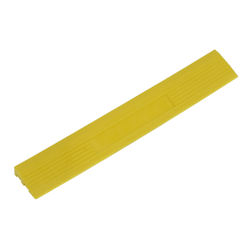 400 x 60mm Yellow Male Polypropylene Floor Tile Edge - Pack of 6