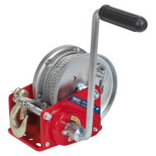 900kg Capacity Geared Hand Winch with Brake & Cable