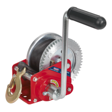 540kg Capacity Geared Hand Winch with Brake & Webbing