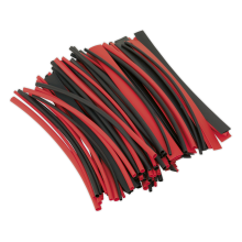 100pc 200mm Heat Shrink Tubing - Black & Red