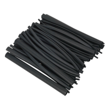 72pc 200mm Heat Shrink Dual Wall Adhesive Lined Tubing - Black