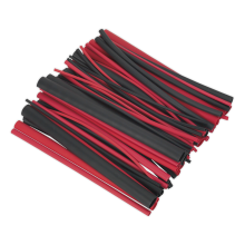 72pc 200mm Heat Shrink Dual Wall Adhesive Lined Tubing - Black & Red